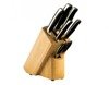 Zestaw noży Vinzer Chef 7cz w drewnianym stojaku z ostrzałką